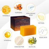 Kojic Acid Dark Spot Remover Soap with Vitamin C, Retinol & Turmeric – Skin Brightening, Anti-Aging, Hydrating Japanese Complex