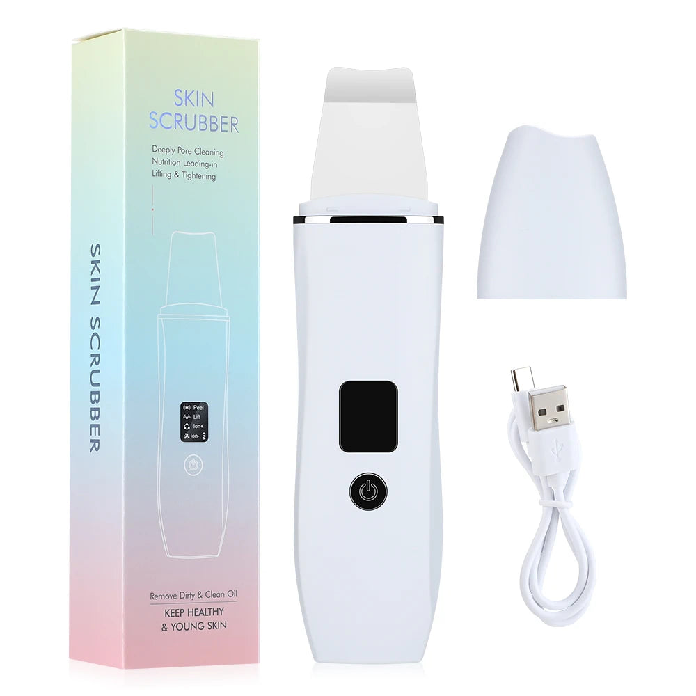 Ultrasonic Facial Skin Scrubber with EMS & Ion Deep Cleansing Technology