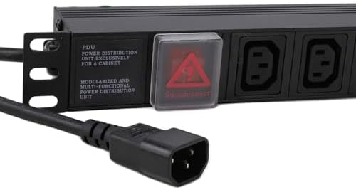 8-Way Horizontal IEC C13 Power Distribution Unit with C14 Plug for Server and Network Racks