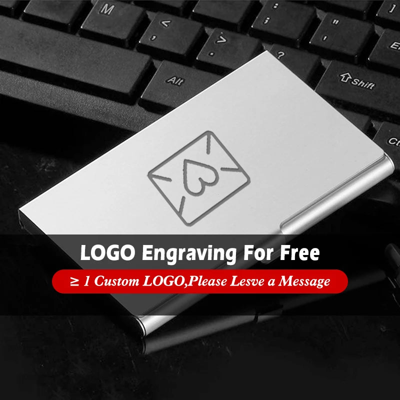 Tarjetero de metal personalizado: grabado a medida para profesionales