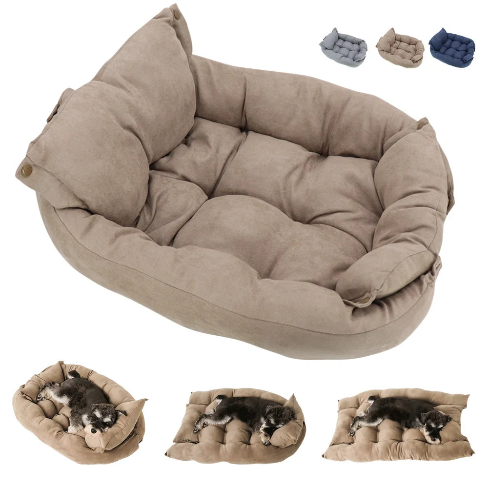 3-in-1 Dog Bed Mat – Convertible Pet Sofa, Cushion & Nest for Ultimate Comfort