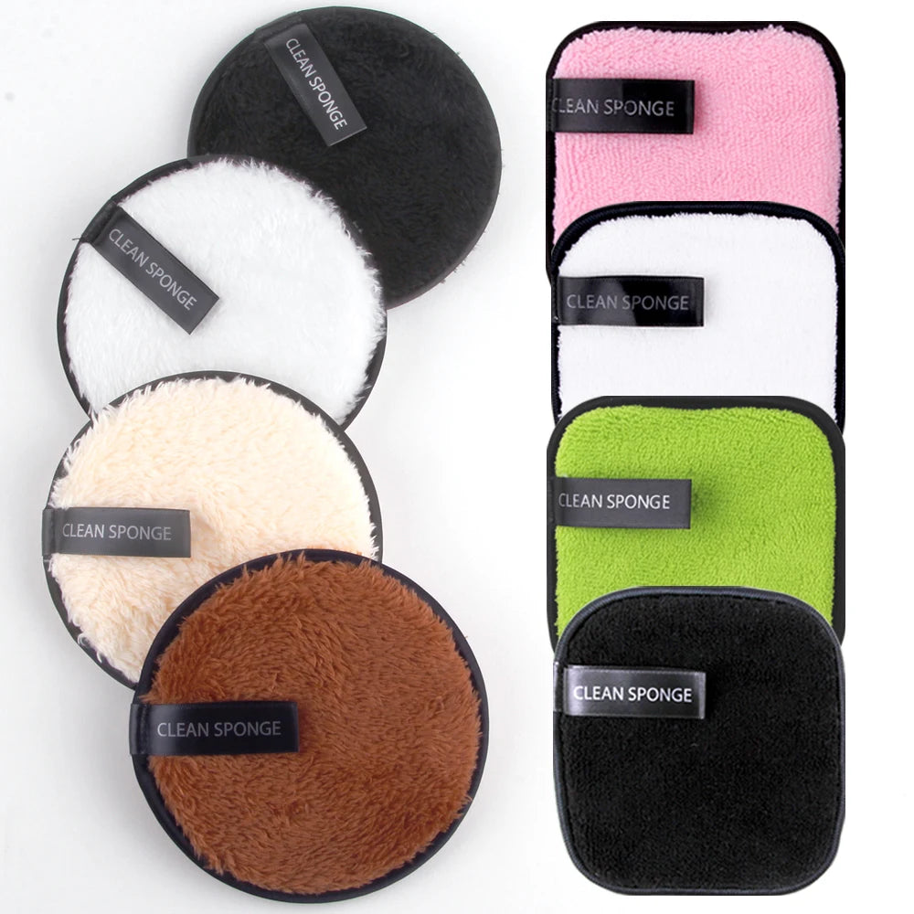4-Pack Reusable Makeup Remover Pads – Microfiber Cleansing Discs for Gentle Makeup Removal