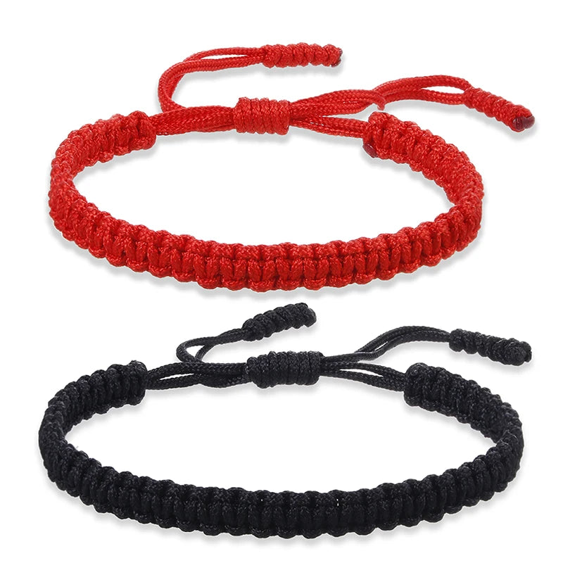 Trendy Ethnic Cotton Rope Chain Bracelet - Adjustable Geometric Design for Men & Women
