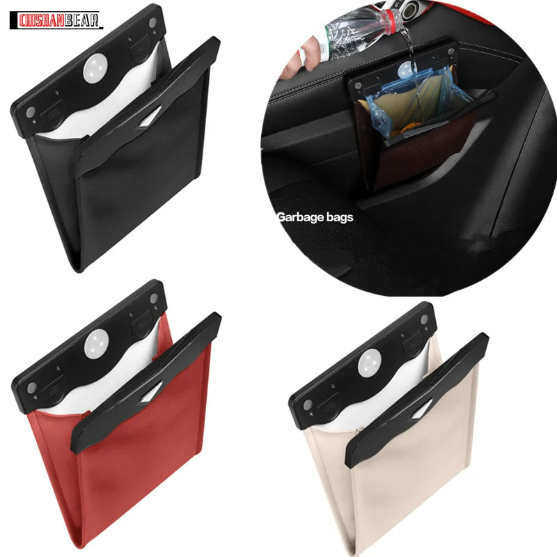 Foldable Hanging Car Trash Bag – Space-Saving Storage & Waste Bin
