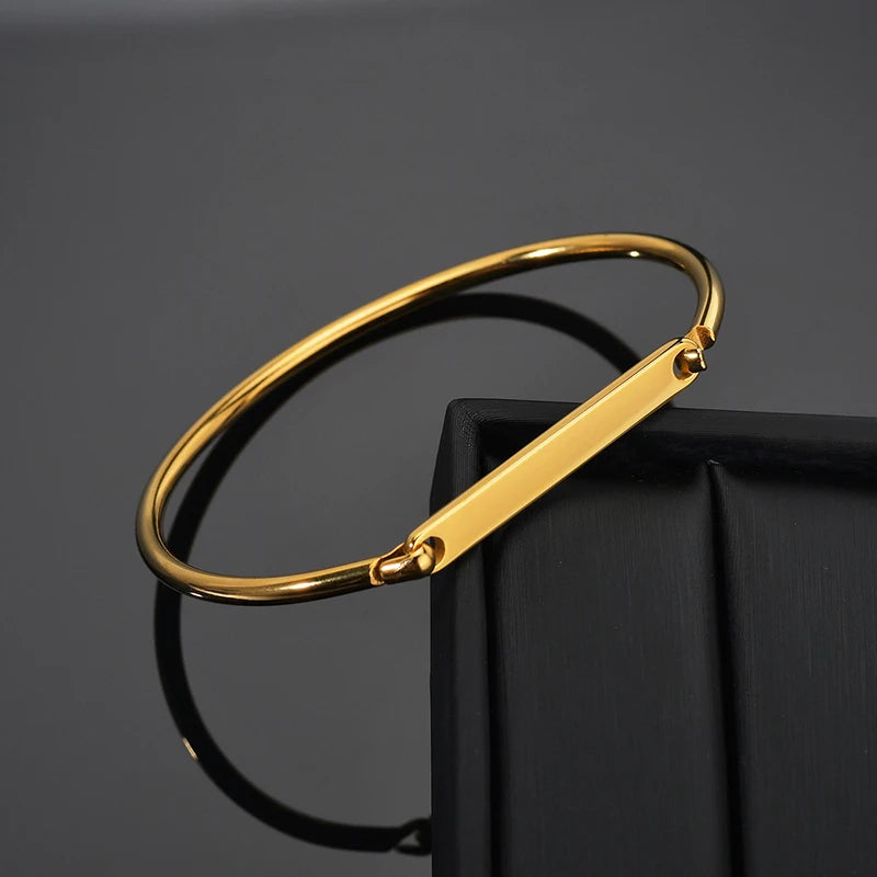 Customized Engraved Name Date Cuff Bangle For Women Best Festival Jewelry GiftPersonalized Engraved Name Cuff Bracelet for Baby Girls – Custom Gold, Silver, Rose Gold Bangle