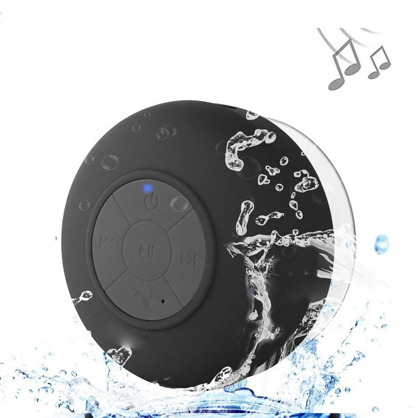 Waterproof Bluetooth Shower Speaker with Built-in Mic and Suction Cup