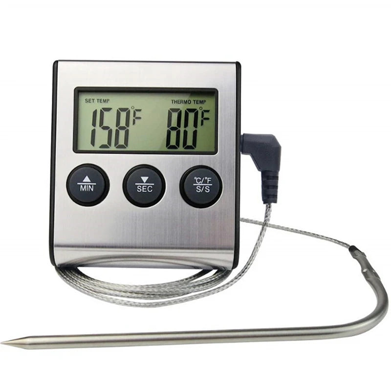 Digital Cooking & BBQ Thermometer with Timer – Accurate Temperature Control for Perfect Cooking