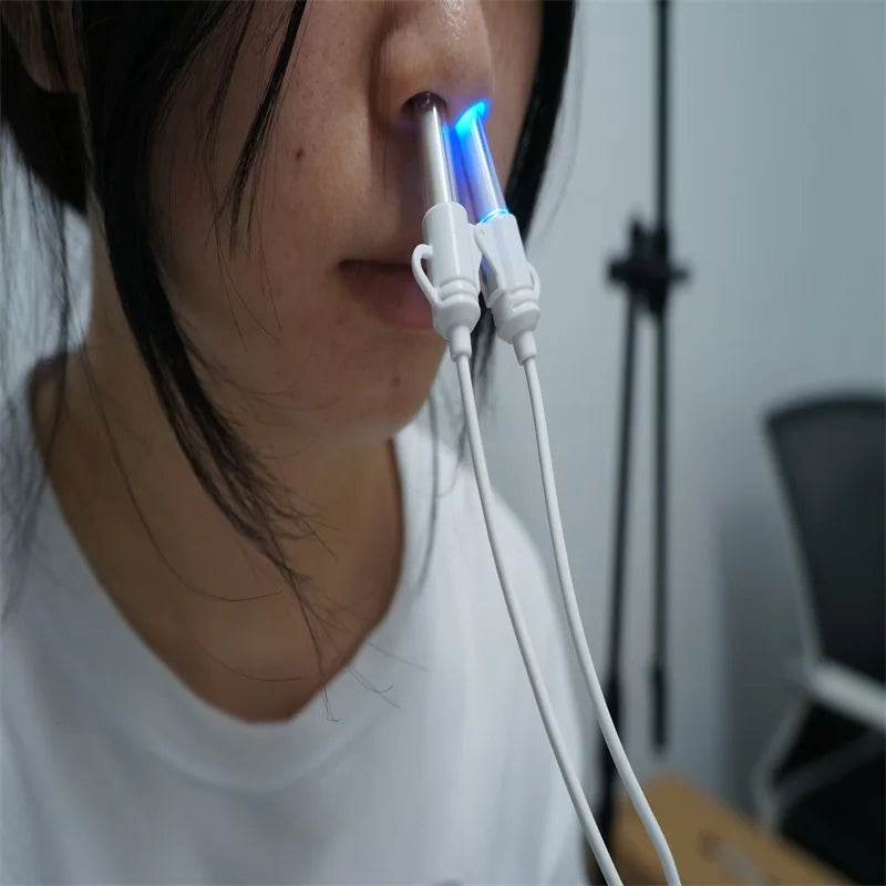 Blue Light Therapy Device for Sinus Relief - USB Acupuncture Massager for Rhinitis & Nasal Congestion