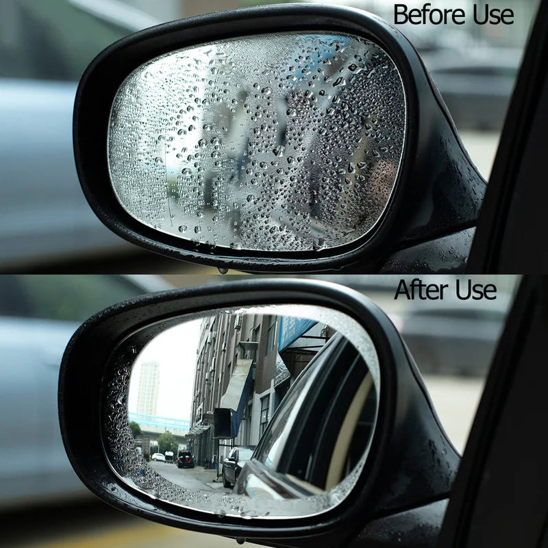 2PCS Car Rearview Mirror Rainproof & Anti-Fog Film – Drive Clearly in Any Weather!