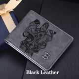 Custom Engraved Leather Wallet – Personalized Photo & Name Wallet for Men