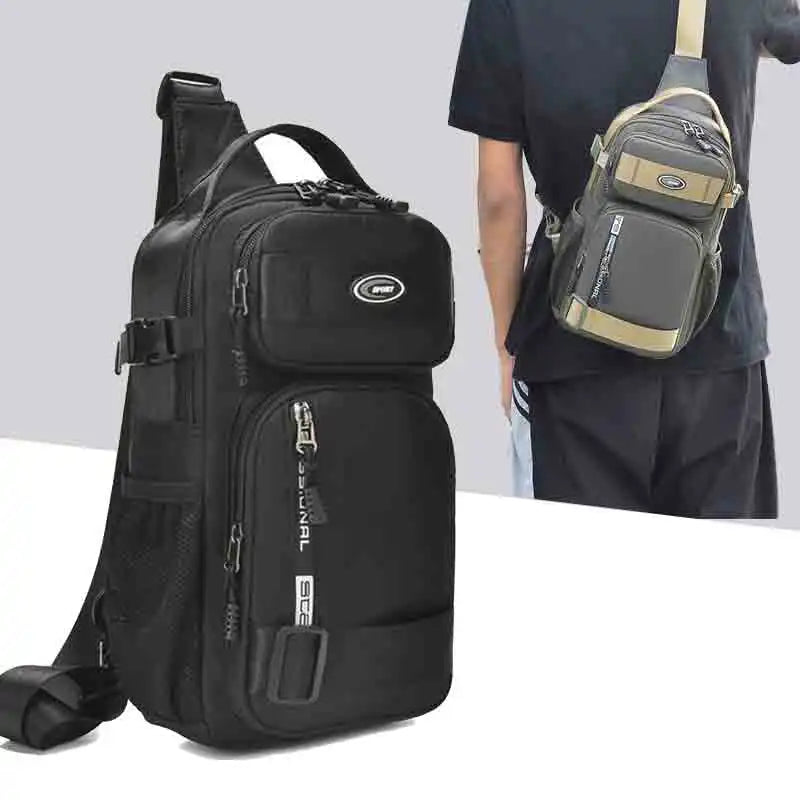 Unisex Oxford Chest Sling Bag – Lightweight Casual Shoulder Pack for Everyday Use