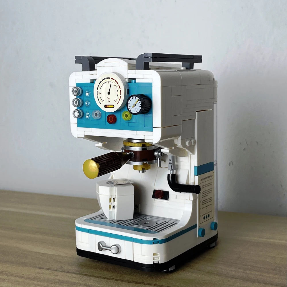 Retro Bread & Coffee Maker Micro Building Block Set – Vintage DIY Toy for Adults