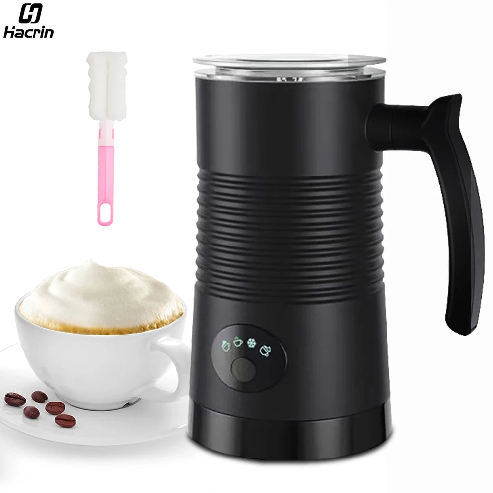 4-in-1 Electric Milk Frother for Hot & Cold Foam, Coffee, Latte & Cappuccino