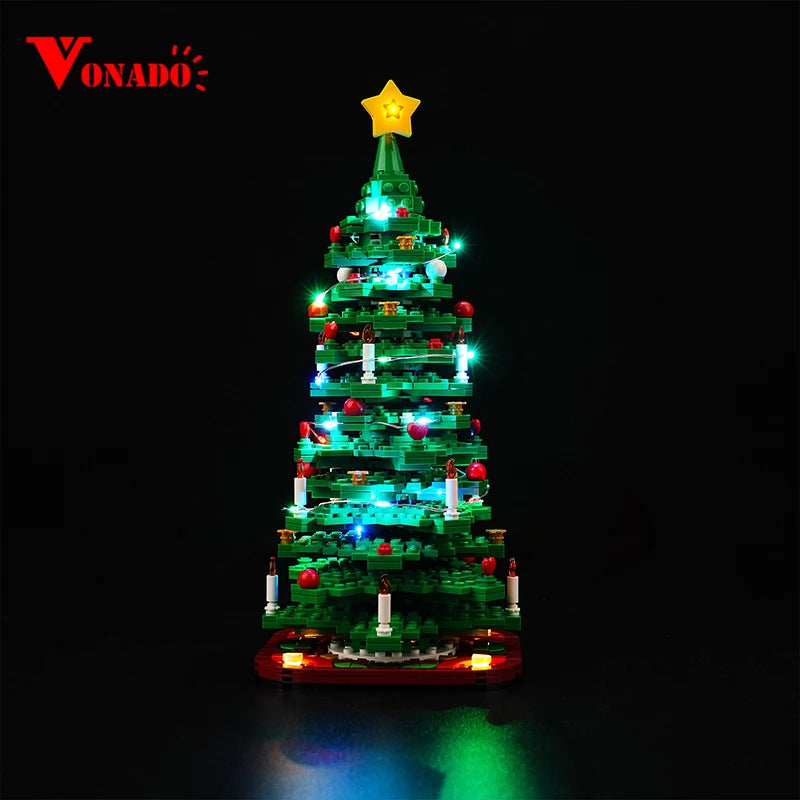 LED Light Kit for Christmas Tree Building Blocks - DIY Illumination Set (Model Not Included)