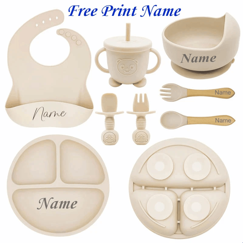 Personalized Baby Feeding Set – Silicone Dinnerware for Babies & Toddlers