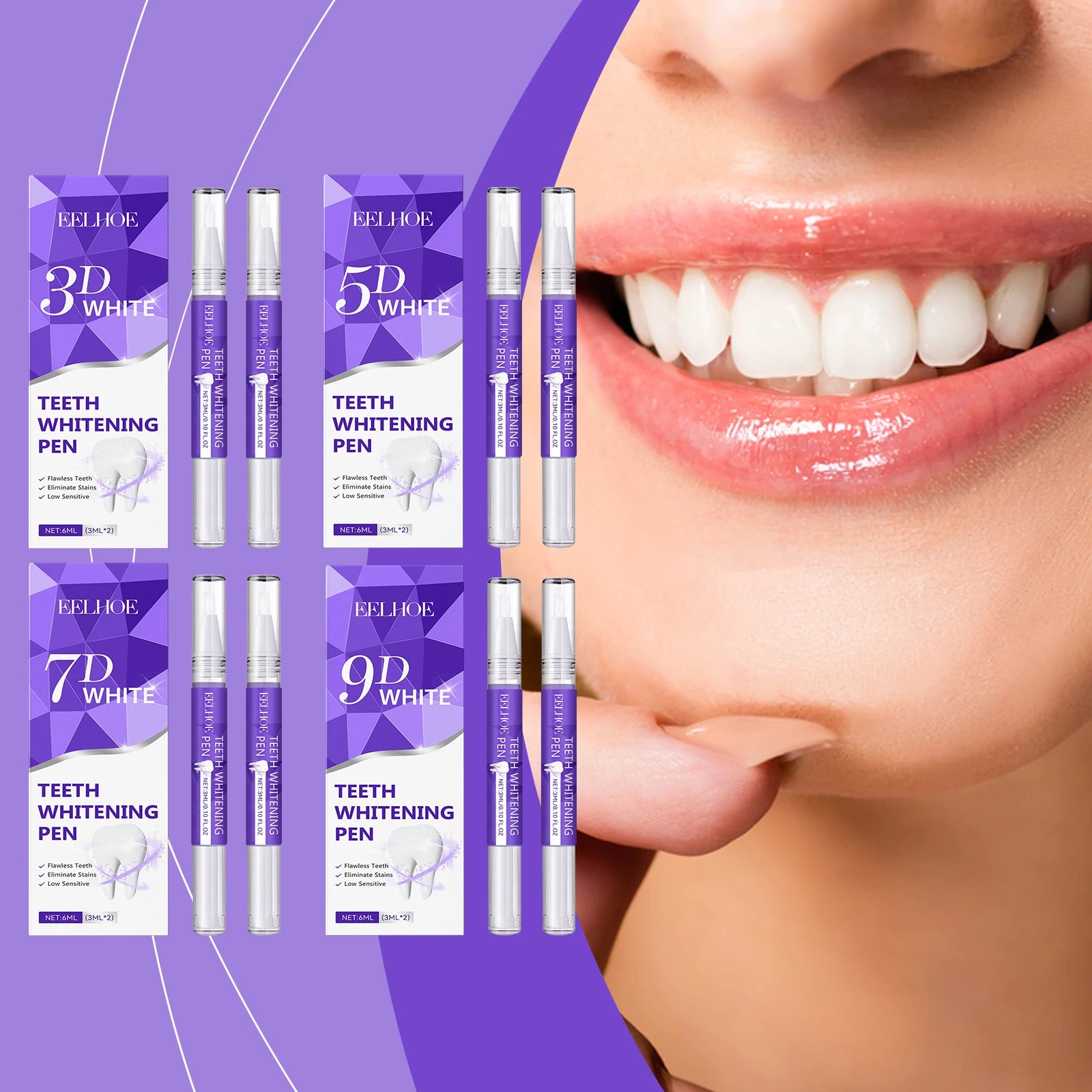 Professional Teeth Whitening Pen - 6ml Stain Remover & Instant Brightening Gel