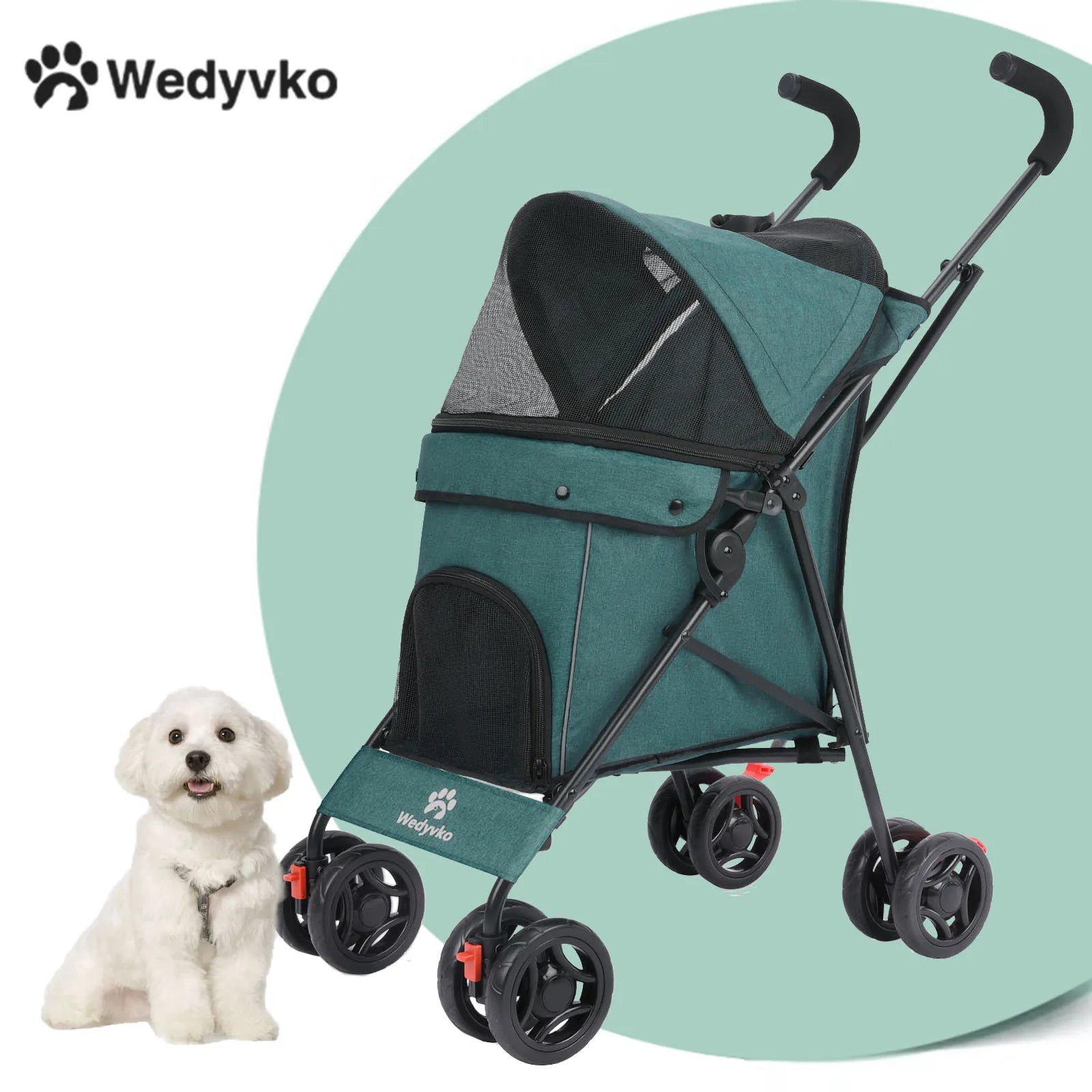 Lightweight Folding Pet Stroller – Travel in Comfort & Style