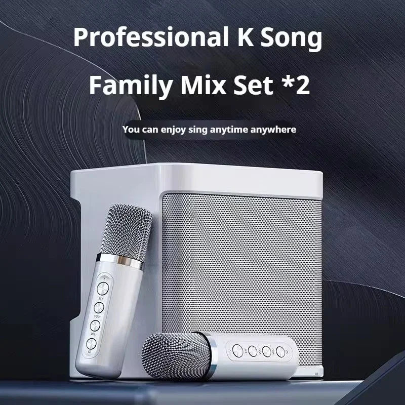 Portable Karaoke Machine with Dual Microphones - Bluetooth Party Speaker
