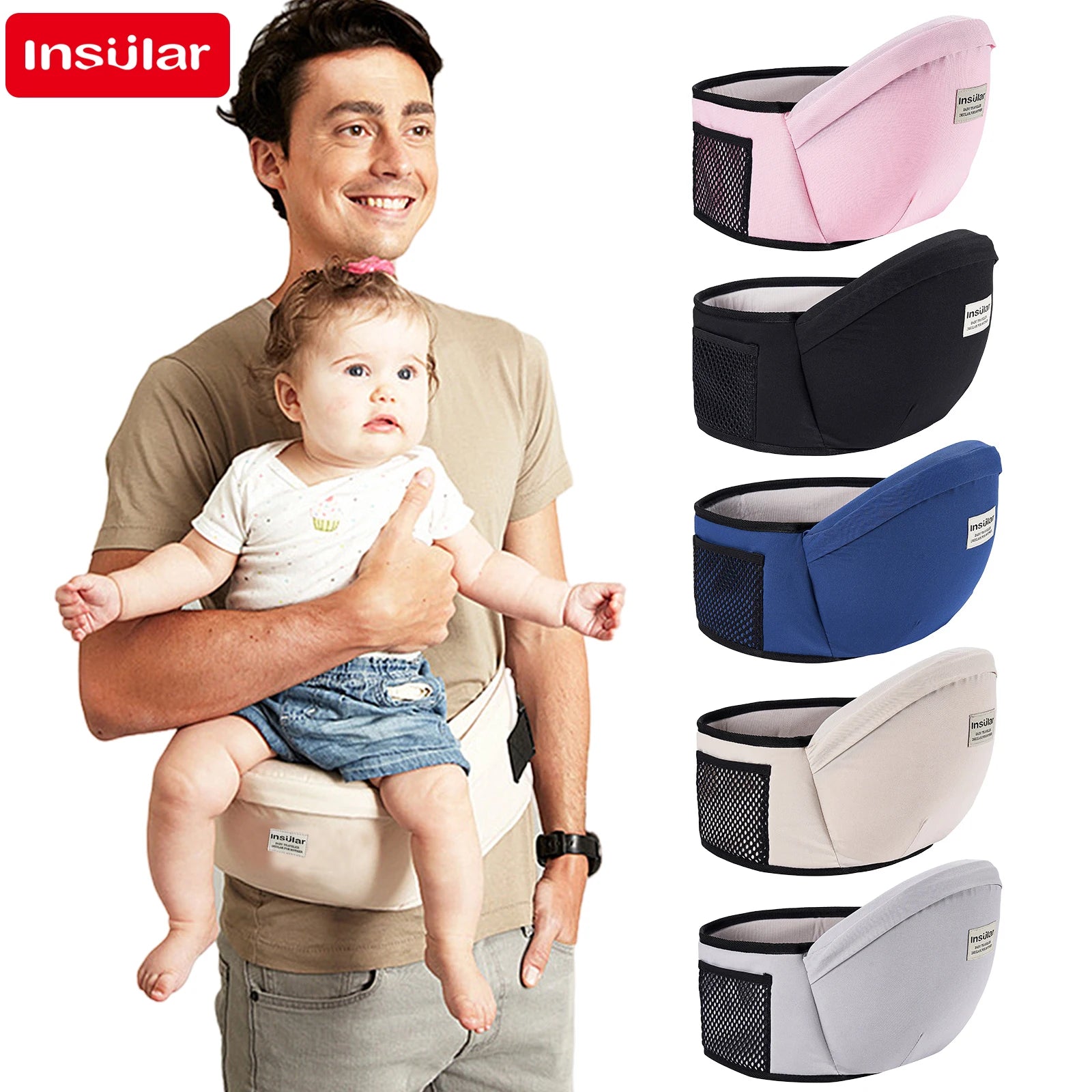Ergonomic Baby Carrier with Adjustable Hip Seat