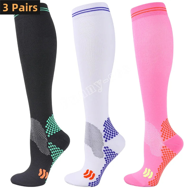 High-Performance Knee-High Compression Socks – Ultimate Support for Sports & Daily Wear