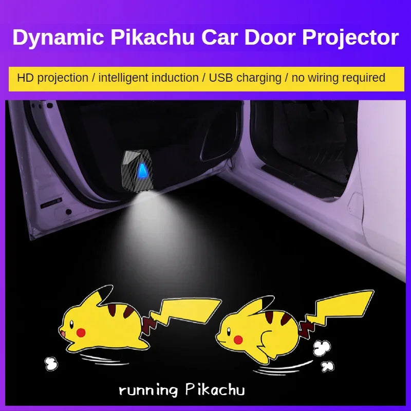 Pokemon Pikachu Wireless LED Car Door Projector Lights - Universal Welcome Logo Lights