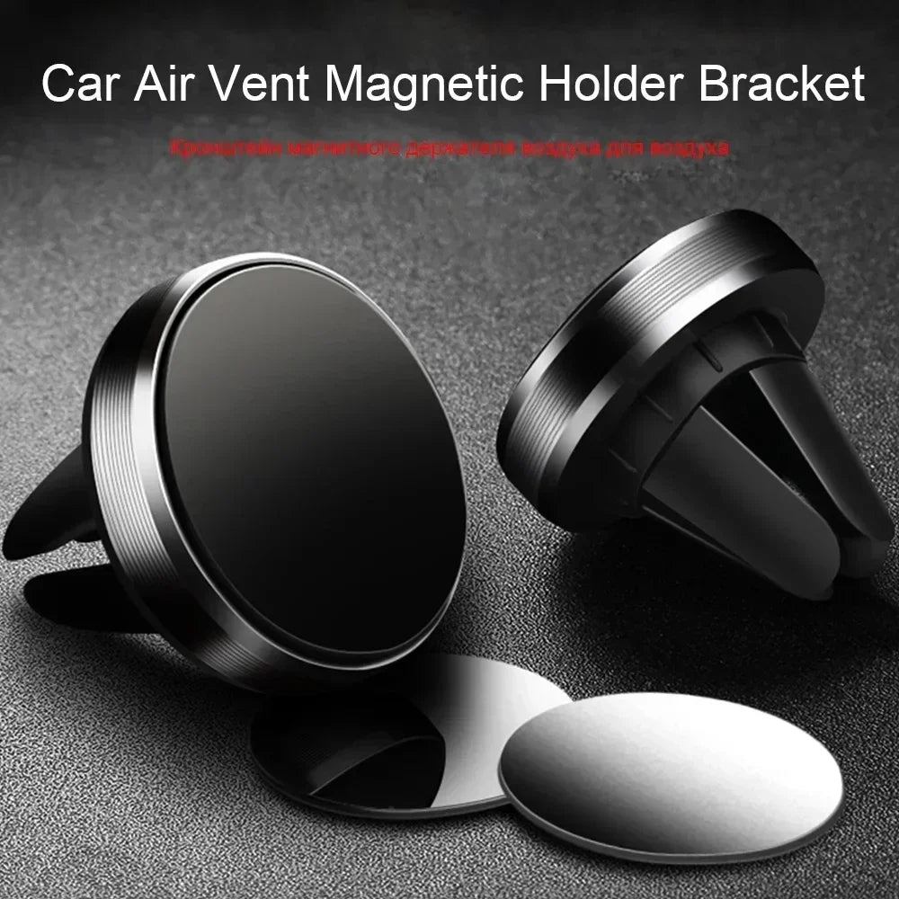 Magnetic Car Phone Holder – Air Vent Mount, 360° Rotation, Secure Magnetic Grip