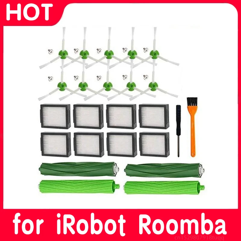 Robot Vacuum Cleaner Replacement Parts Kit – Compatible with iRobot Roomba I & E Series