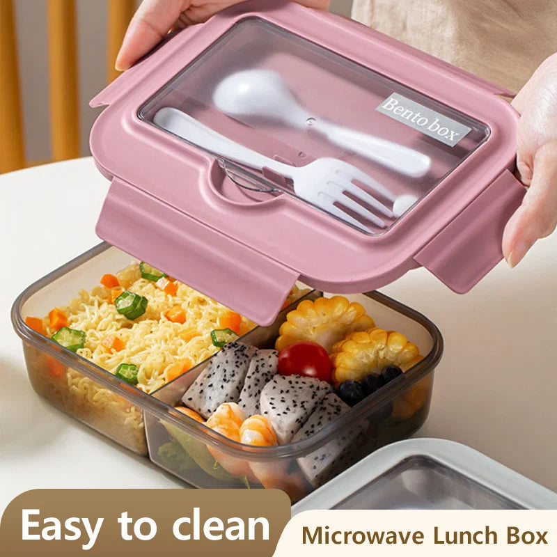 Bento-Style Lunch Box – Leakproof Divided Food Container for Meal Prep