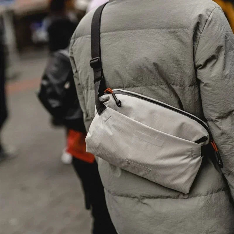 Unisex Canvas Crossbody Sling Bag – Lightweight, Versatile Casual Chest Bag