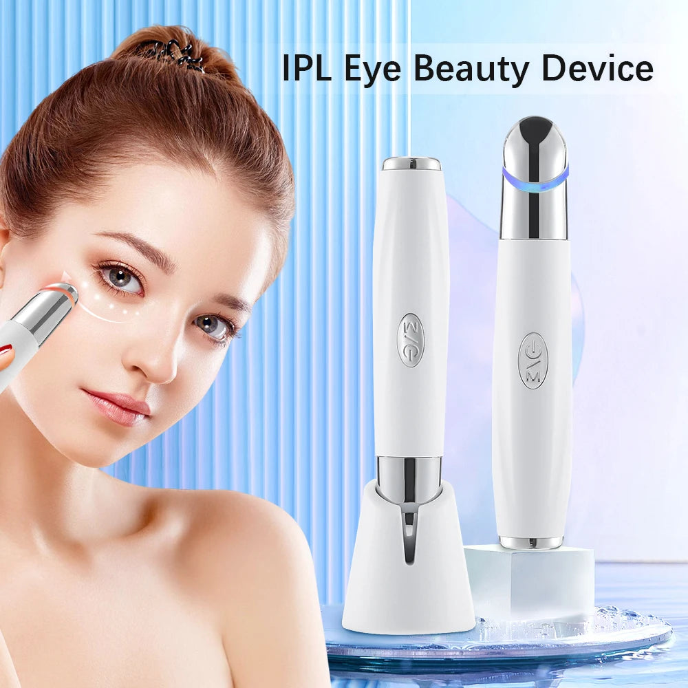 Electric Eye Massager with LED Light Therapy – Reduce Dark Circles, Puffiness & Wrinkles for Brighter, Youthful Eyes