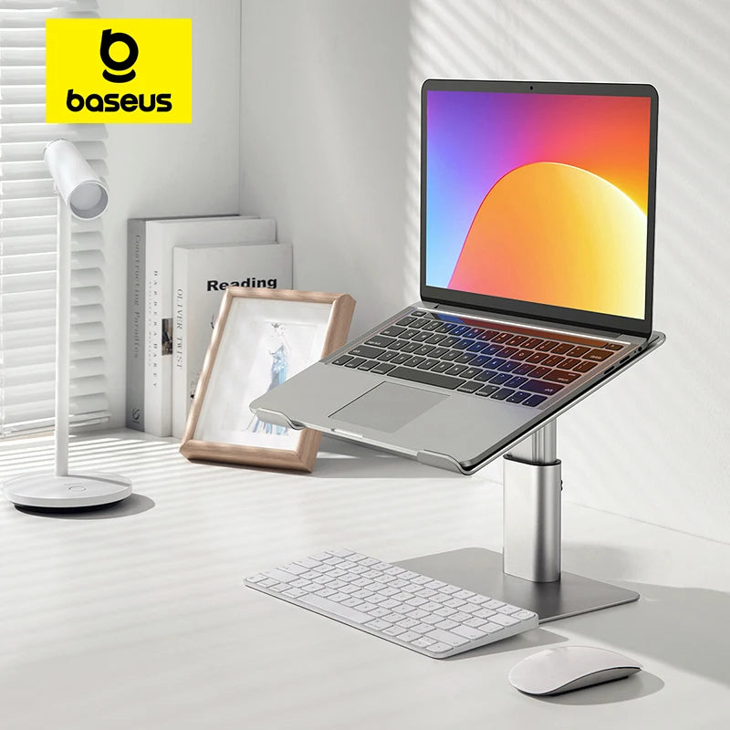 Foldable Aluminum Laptop Stand with Adjustable Height