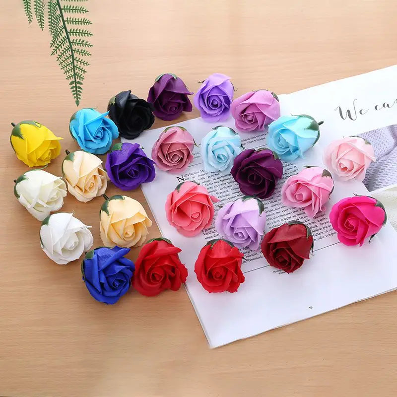 Artificial Rose Flower Heads – Soap Flower Decor for DIY & Gifting