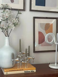 Nordic Metal Molecular Candle Holder – Modern Silver Candelabra for Home Décor & Centerpieces