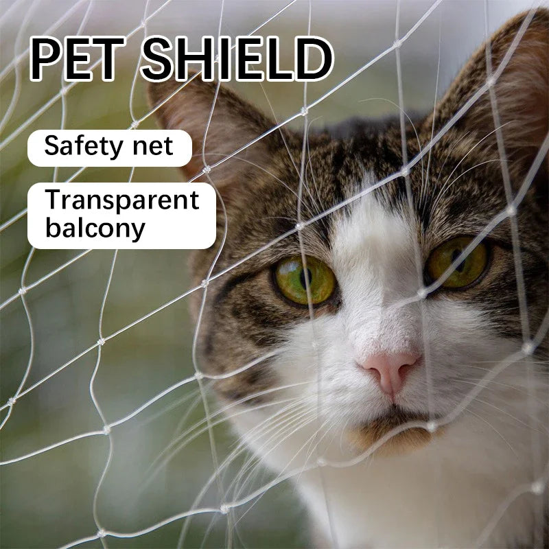 Cat Safety Net for Windows & Balconies – Heavy-Duty Fall Prevention Mesh with Steel Wire Reinforcement