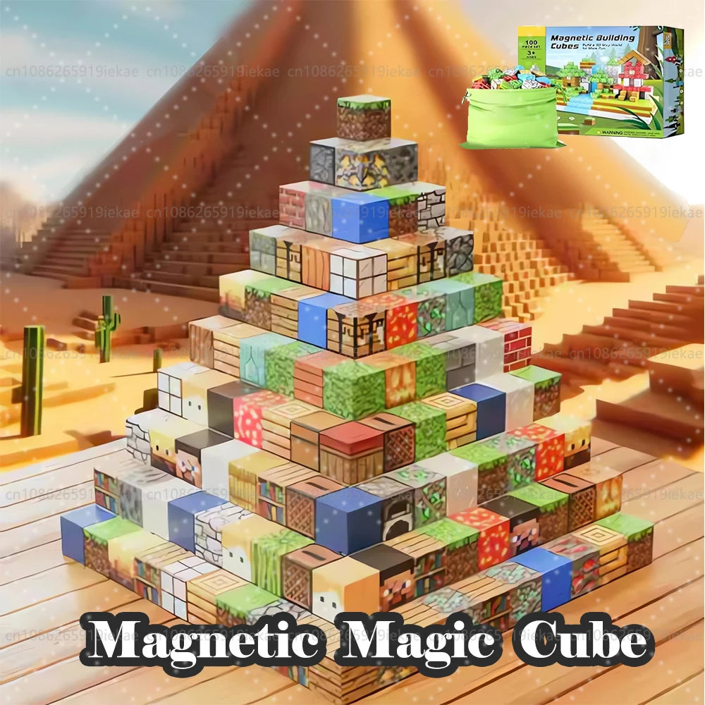Magnetic Building Blocks Set - STEM Educational Toys for Kids Ages 3+