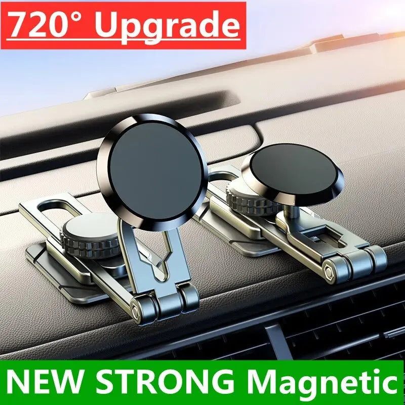 720° Rotating Magnetic Car Phone Holder – Universal Compatibility, Strong Grip