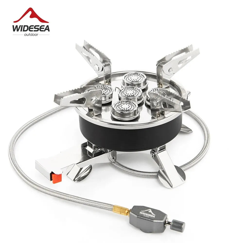 8800W Portable Gas Camping Stove - High-Power Outdoor Cooking with Windproof Design