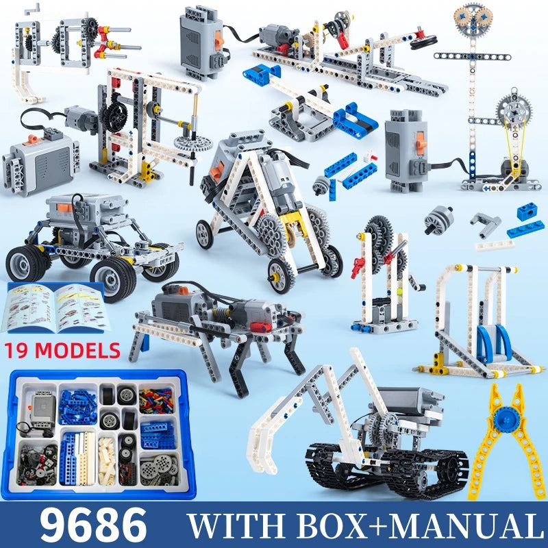 STEM Educational Building Blocks Kit – 9686 Technical Parts for Programming & DIY Learning (Compatible with Lego)