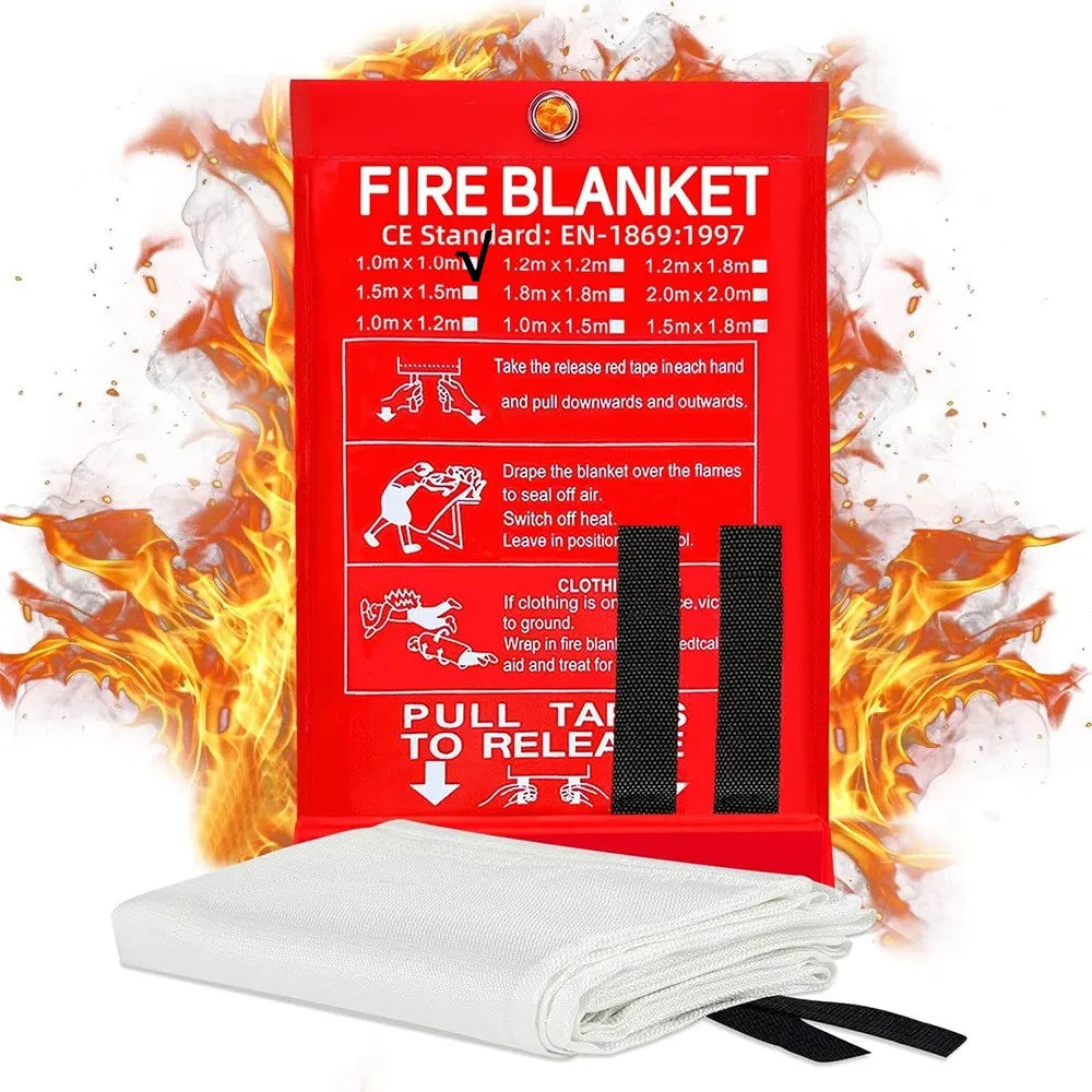 Portable Fire Blanket – Emergency Fire Suppression & Heat-Resistant Safety Cover
