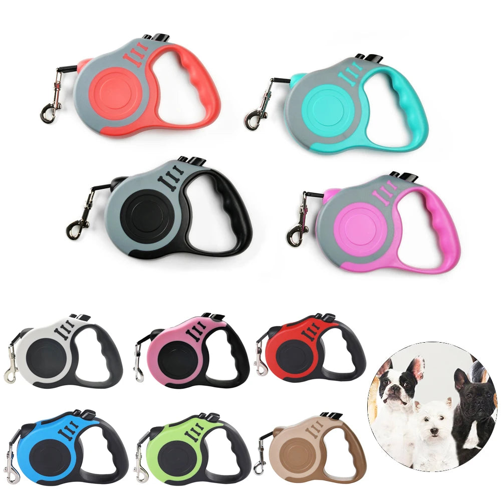 Automatic Retractable Dog Leash – Durable Nylon Lead for Small to Large Pets