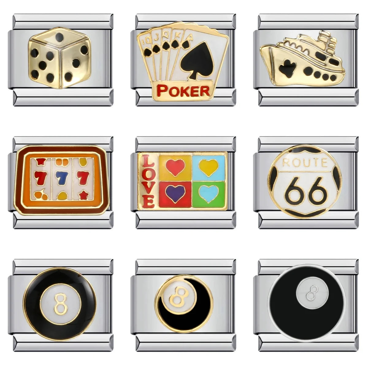 Stainless Steel Geometric Charm Bracelet for Trendy DIY Jewelry Making