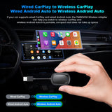Wireless CarPlay & Android Auto Adapter - Universal USB Dongle for iPhone & Android