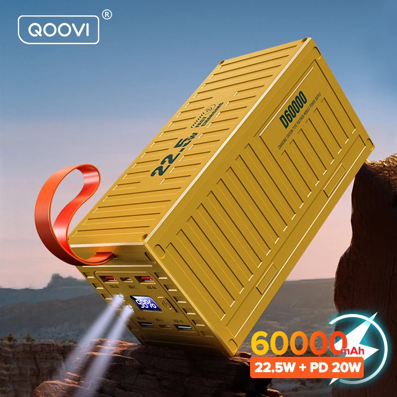 60000mAh Power Bank with Fast Charging and LED Display