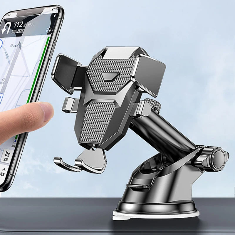 Universal Car Phone Mount – 3-in-1 Holder with 360° Rotation & Strong Suction