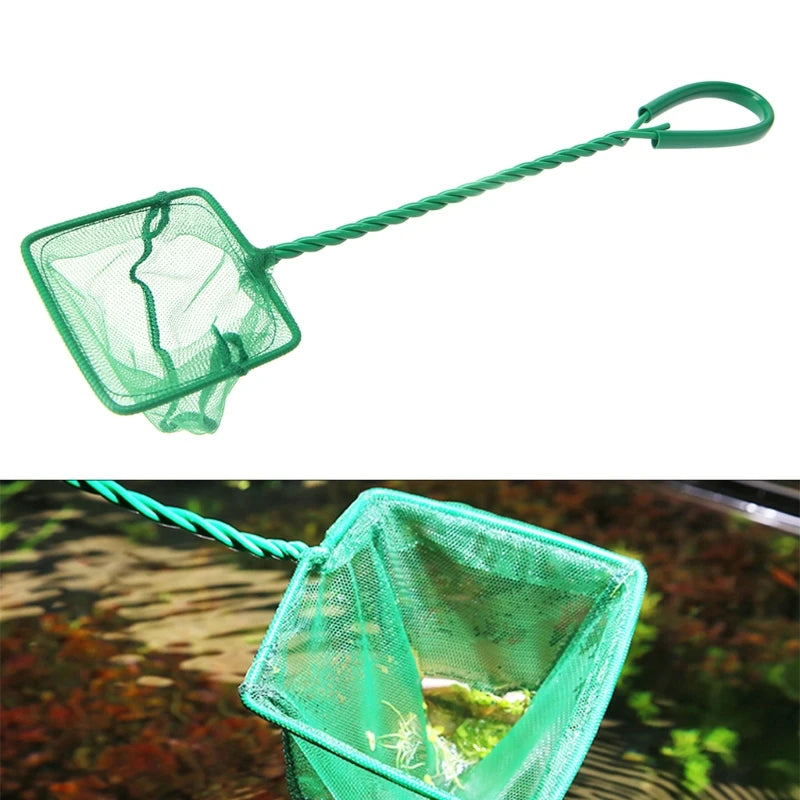 Aquarium Fish Net with Fine Mesh – Multi-Size Plastic Shrimp & Fish Catching Tool