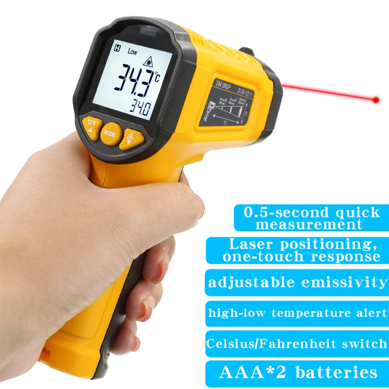 Infrared Non-Contact Thermometer – High-Precision Handheld Temperature Gauge for Industrial Use