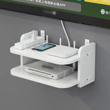 Estante para enrutador WiFi de montaje en pared: organizador de cables oculto y almacenamiento de regletas de enchufes