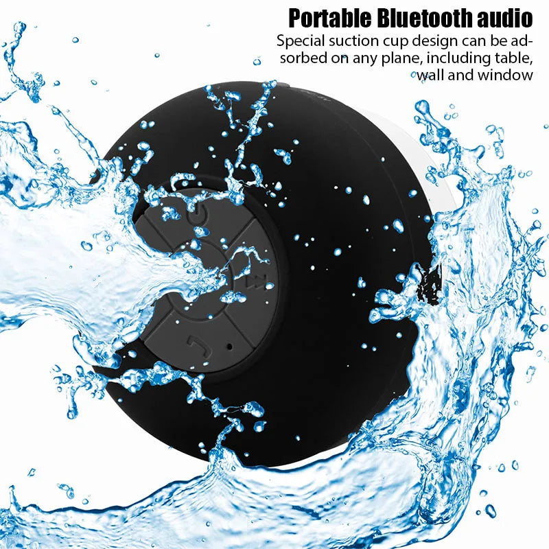 Waterproof Bluetooth Speaker with Easy-Access Controls for Home, Car & Shower