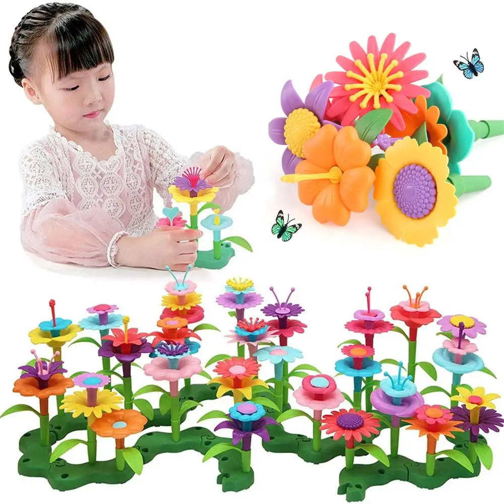 DIY Flower Garden Building Blocks Set – Creative STEM Educational Toy for Kids Ages 3-12