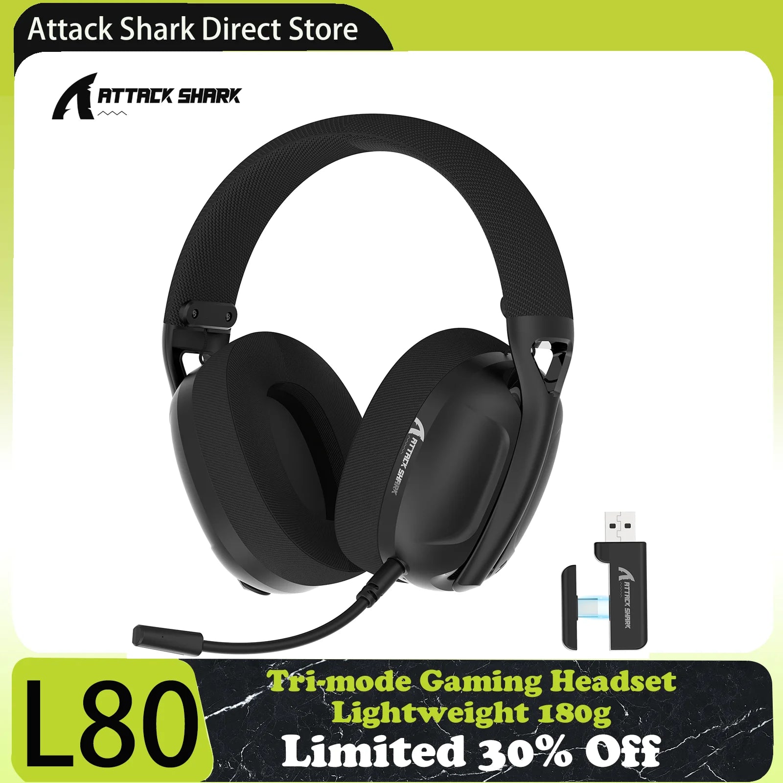 Wireless Gaming Headset with 2.4GHz, Bluetooth, and Wired Connectivity, 40mm Drivers, Noise-Canceling Mic & 50H Battery Life